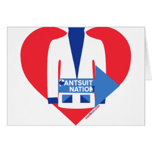 Cartão Poder da nação do Pantsuit