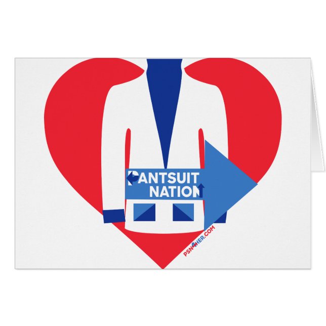 Cartão Poder da nação do Pantsuit (Frente Horizontal)