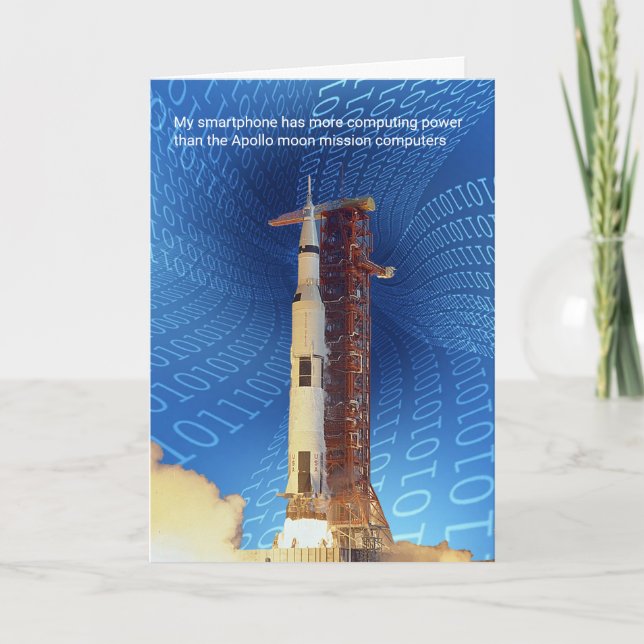 Cartão Poder de computação do Apollo 11 (Frente)