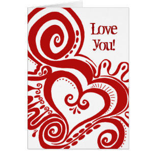 Cartão Poder do coração - vermelho