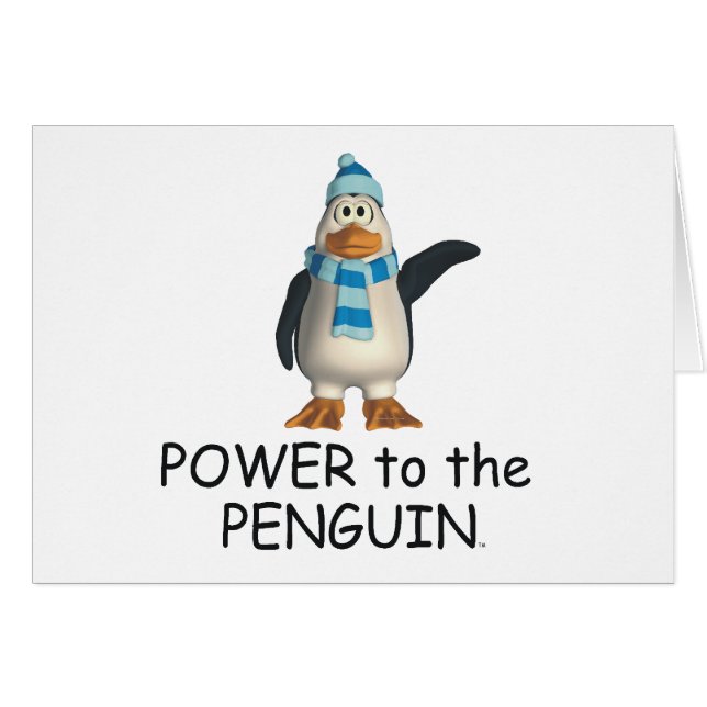 Cartão Poder do T ao pinguim (Frente Horizontal)