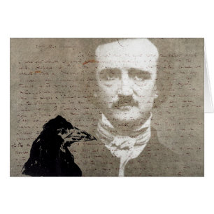 Cartão Poe E A Arte Digital Raven Grunge
