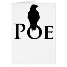 Cartão Poe Edgar Allan Poe e o corvo