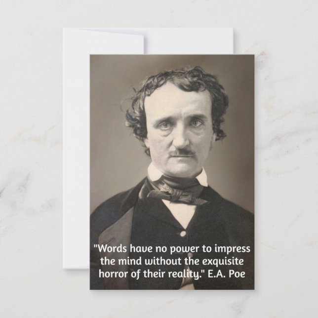 Cartão Poe sobre o poder das palavras (Frente)