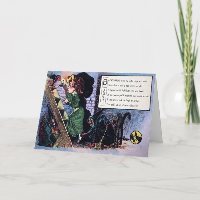 Cartão Poema 1 de Halloween vitoriano (Frente)
