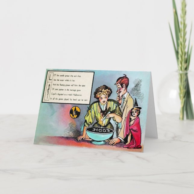 Cartão Poema 3 de Halloween vitoriano (Frente)