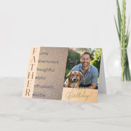 Cartão Poema Acróstico de Foto Personalizado Moderno para