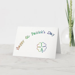 Cartão Poema-Arco-íris irlandês da bênção do dia de St