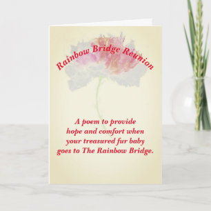 Cartão Poema: Conforto Para Perda De Animais De Companhia