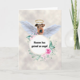 Cartão Poema das asas do cão Terrier anjo