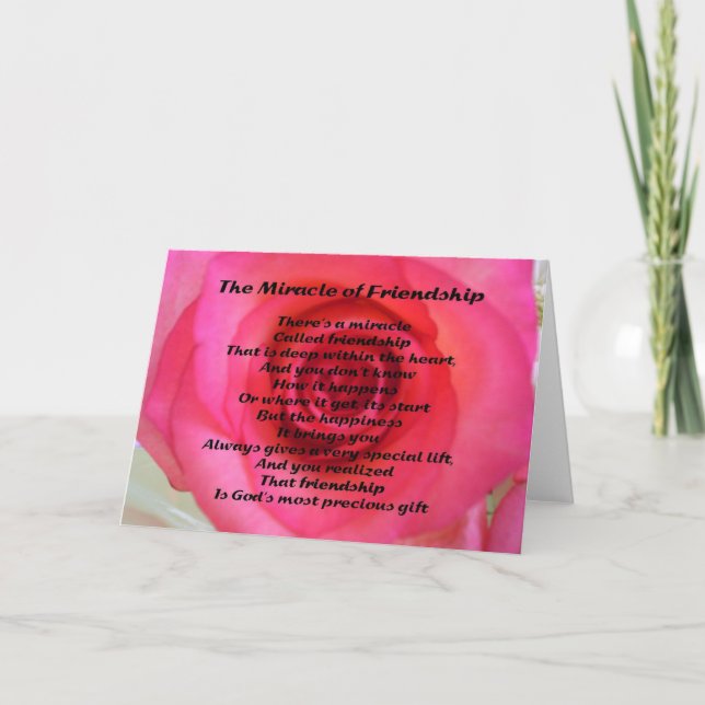 Cartão Poema de Amizade (Frente)