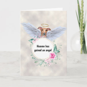 Cartão Poema de asas de anjo de cão Greyhound