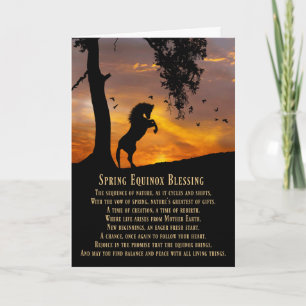 Cartão Poema de Bênção do Equinócio da Primavera com Cava