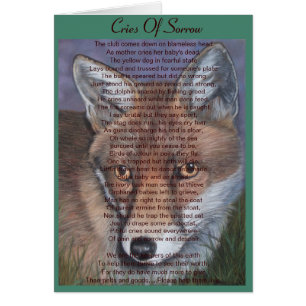 Cartão poema de sofrimento animal da parada da imagem dos