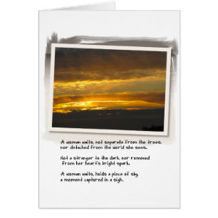 Cartão Poema do Amor e Sunset da Baía de Birch