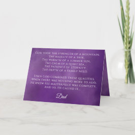 Cartão Poema do Dia de os pais Feliz