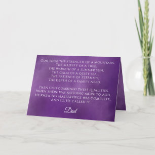 Cartão Poema do Dia de os pais Feliz