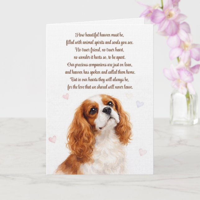 Cartão Poema Espiritual de Simpatia para Cocker Spaniel (Orquídea)