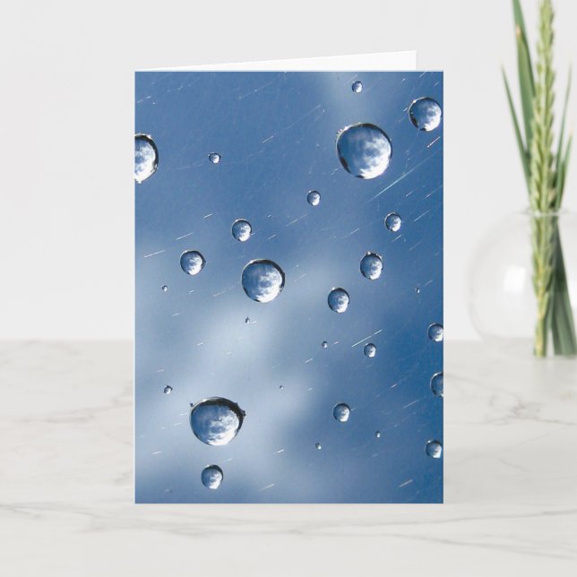 Cartão Poesia de Nuvens Flutuantes Abaixa Nuvens (Frente)