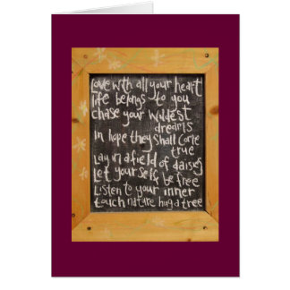 Cartão Poesia do quadro-negro