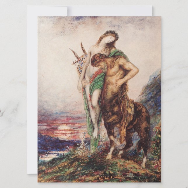 Cartão Poeta morto sendo transportado por um centro (Frente)