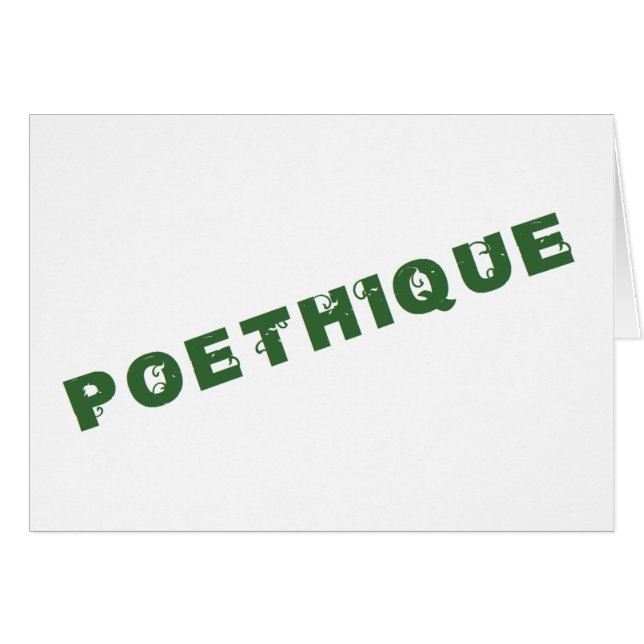 Cartão poéthique verde (Frente Horizontal)