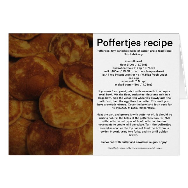Cartão Poffertjes (Frente Horizontal)
