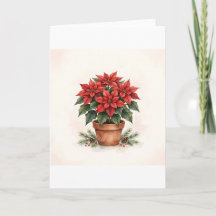 Poinsettia Christmas Plant Gift Watercolor Terraco