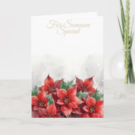 Cartão Poinsettia Vermelha "Para Alguém Especial" Natal
