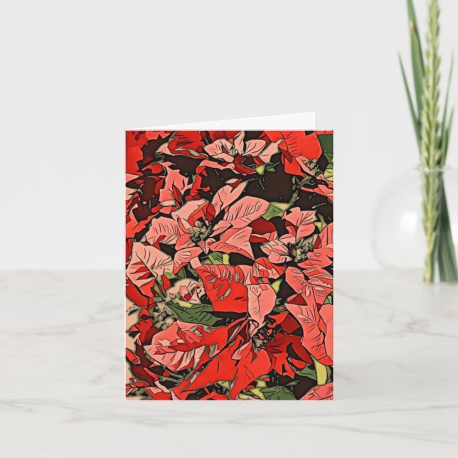 Cartão Poinsettias (Frente)