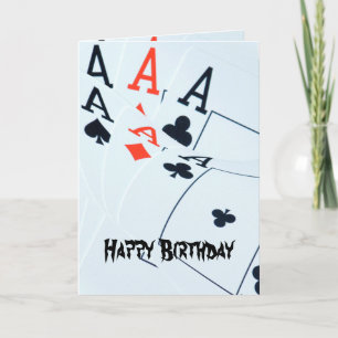 Cartão Poker_Aces,_Happy Bithday_Greeting_Card