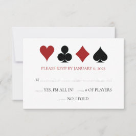 Cartão Poker Las Vegas combina com RSVP de Casamen
