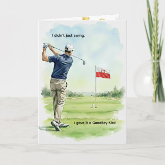 Cartão Poland Birthday Card, Polish Flag, Golf