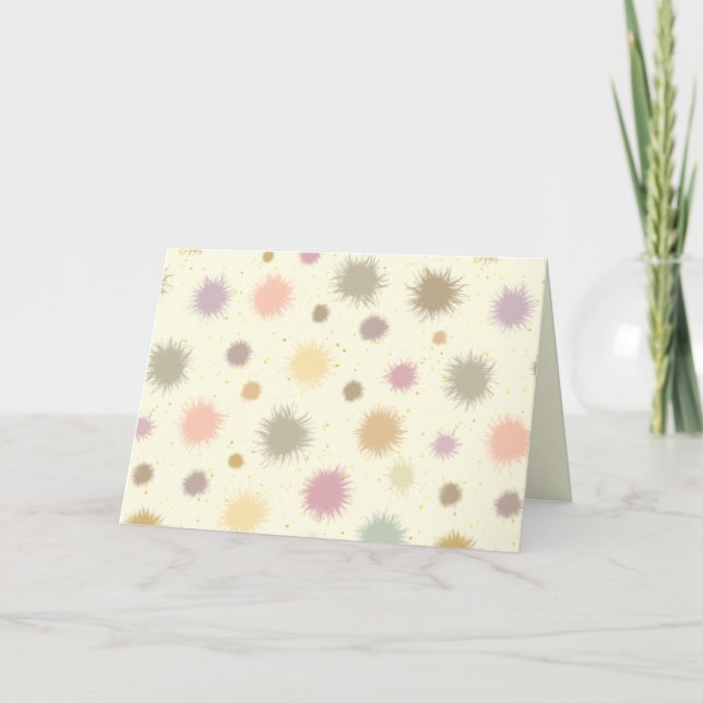 Cartão Pólen do Partido Pastel - padrão uniforme. (Frente)