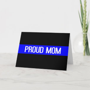 Cartão Police - Proud Police Mom Thin Blue Line