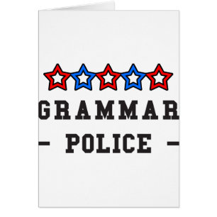 Cartão Polícia da gramática