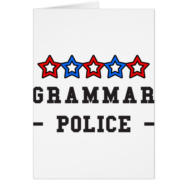 Cartão Polícia de Gramática (Frente)