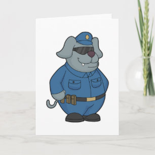 Cartão Policial cachorro Polícia