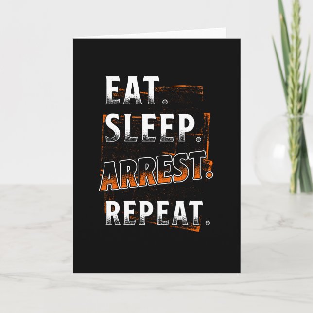 Cartão Policial Dizendo Engraçado (Frente)