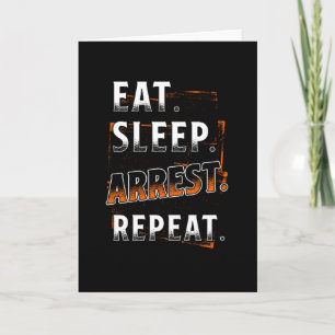 Cartão Policial Dizendo Engraçado