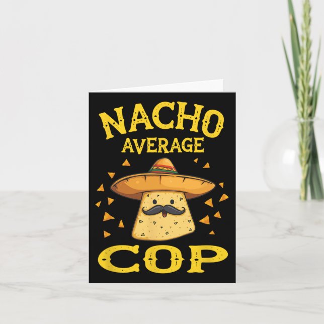 Cartão Policial médio engraçado Nacho (Frente)
