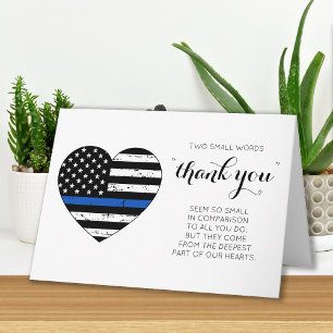 Cartão Policial Personalizado Sinalizador Thin Blue Line 