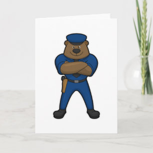 Cartão Policial Urso