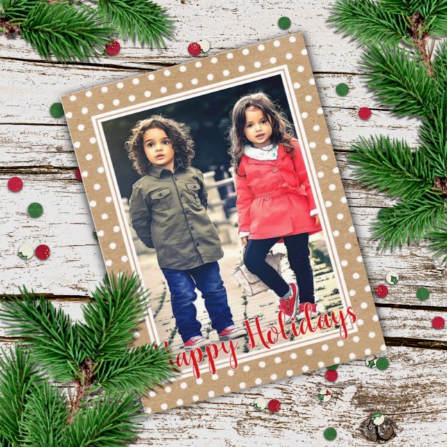 Cartão Polkadoes Brancos Vestidos Personalizados No Faux  (Criador carregado)