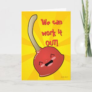 Cartão Polly Plunger Greeting Card