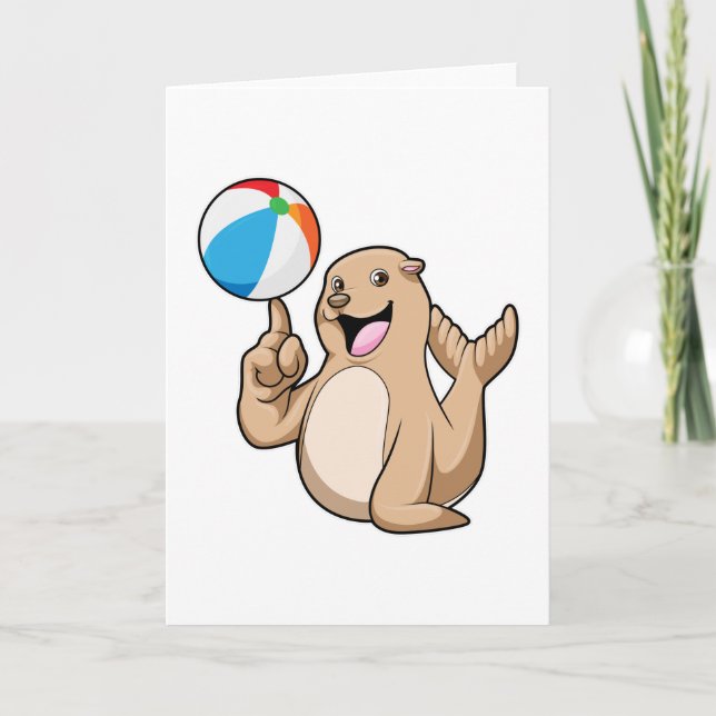 Cartão Polo aquático Água de foca (Frente)