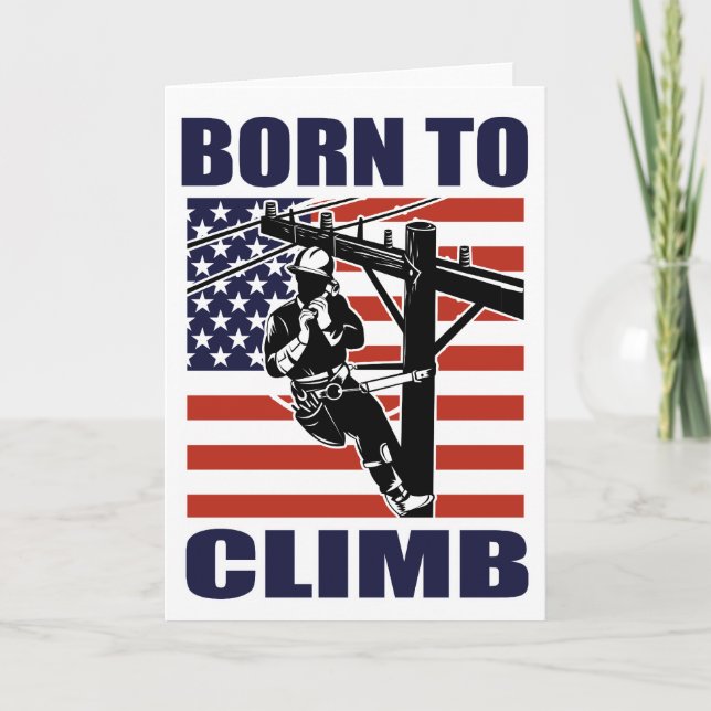 Cartão polo eletricista da linha elétrica americana (Frente)