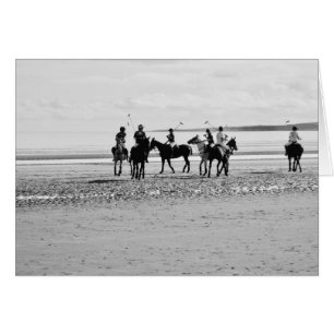 Cartão Polo Matar Ruas Andrews West Sands Beach B&W Foto
