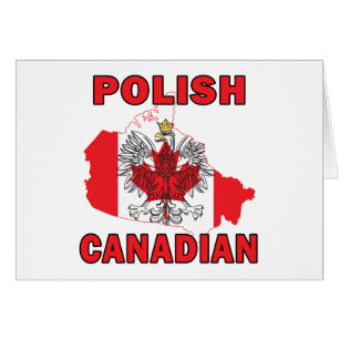 Cartão Polonês canadiano - Mapa do Canadá