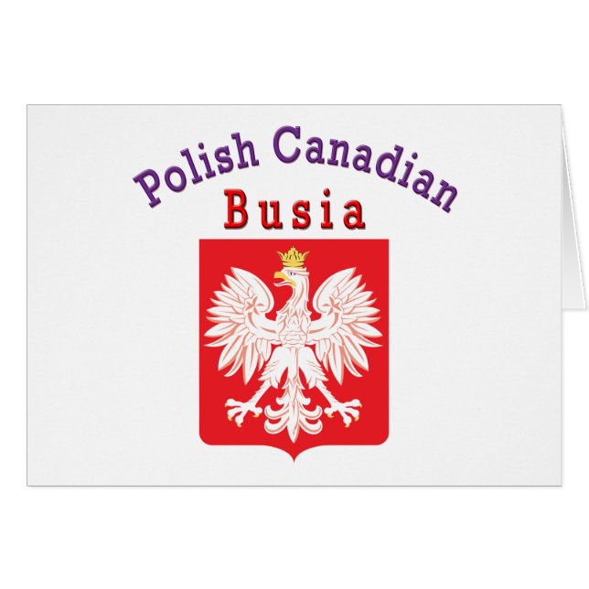 Cartão Polonês canadiano Shield Busia (Frente Horizontal)